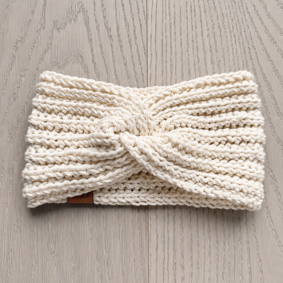 Oat Milk Twist Ear Warmer